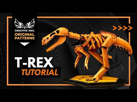 How to make leather T-REX with PDF PATTERN