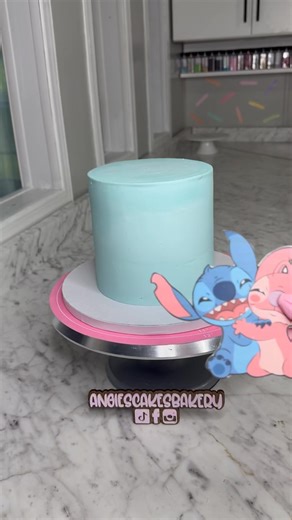 18K views · 428 reactions | Stitch & Angel theme cake- do you like when I include the inspiration photos? #stitch #cakedecorating #cake #cakedecorator #fondant #stitchandangel | Angie's Cake's Bakery, LLC | Facebook