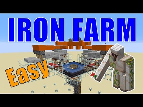 IRON FARM Minecraft Tutorial | Fast Easy & Efficient no glitches