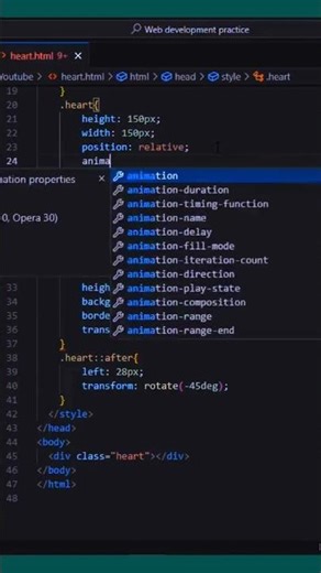 How to create a heart in HTML + CSS