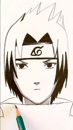 Como dibujar a Sasuke (Fácil)
