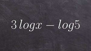 Rewriting a logarithmic expression as one logarithm by condensing