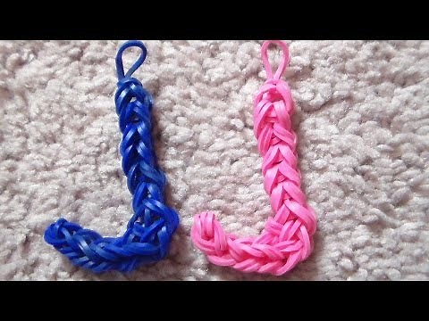 Como Hacer La Letra J de Gomitas sin telar / Letter (J) Charm Tutorial Without the Rainbow Loom