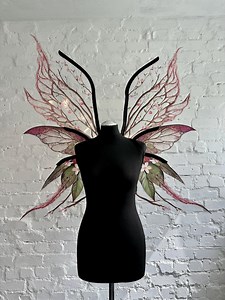 Forest Green & Pink Fairy Wings: Spider Elf Butterfly Costume - Etsy