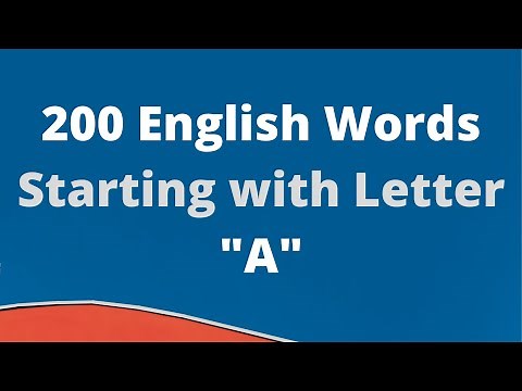 200 English Words Starting with Letter A