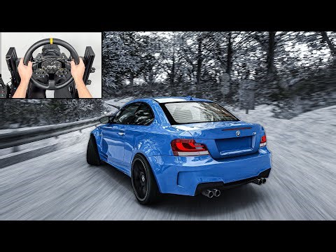 BMW 1M Drifting in SNOW | Assetto Corsa | Steering Wheel Gameplay