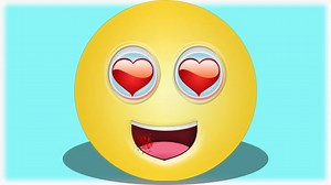 Emoji, Love, Hearts. Free Stock Video