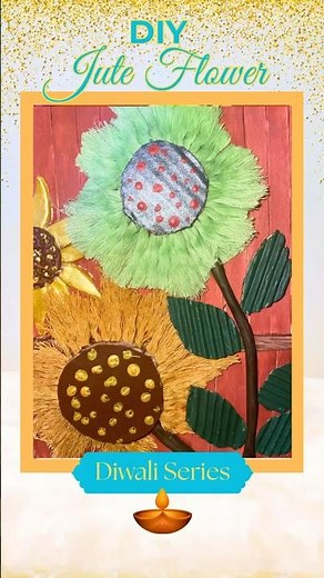DIY Jute Flower 🌸 | Easy in 30 Secs | Diwali Series #diwali2025 #diyflower #juteflower
