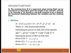 sample problem on Rayleigh's method II