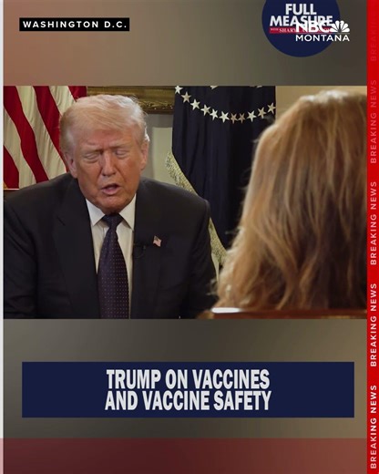 President Donald Trump speaks on vaccines and vaccine safety.
