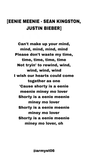 Sean Kingston, Justin Bieber - Eenie Meenie (lyrics)