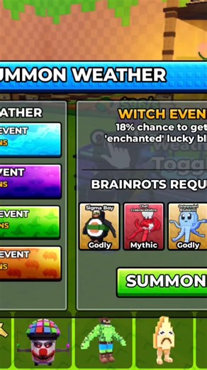 Auto Get Weather Brainrots, Skip Brainrots Script Kick A Lucky Block New Update #roblox #script