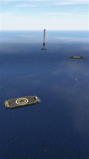 Moon Rocket Booster landing failed - First stage simulator gameplay #shorts