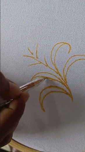 Easy Curved Embroidery Design | Part 1 🧵 Beginner Tutorial