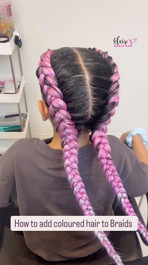 Claire’s Braid Bar on Instagram: "How to add coloured extensions to braids to create the Mermaid Hair that every little girl is after! 🧜 🩷 SAVE and FOLLOW for tons of braid reels and tips to help you on your braiding journey Big thanks to my gorgeous client Olivia . . . #mermaidhairdontcare #trenzastyle #mermaidbraid #dutchbraids #dutchbraid #braidtutorial #tranças #mermaidbraids #hairstylesforgirls #peinados #hairtutorial #hairreels #easyhairstyles #hairvideo #girlshairstyles #nagô #braidsfor