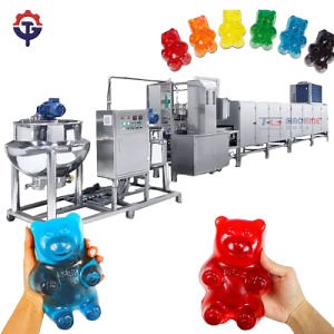 [Hot Item] Candy Production Line for All Shapes of Jelly Bear Gummy Vitamin Gummies Gelatin Pectin Soft Jelly Candy Making Machine