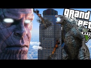 Thanos VS NEW Godzilla: King of the Monsters MOD (GTA 5 PC Mods Gameplay)