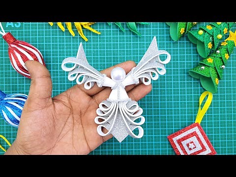 Easy Christmas Foam Paper Angel Making Tutorial | How To Make Foam Paper Angel | DIY Christmas Angel