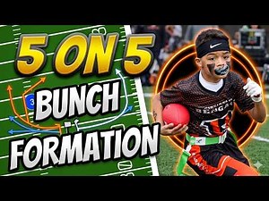 5 Bunch Formation 5 on 5 Flag Football Plays