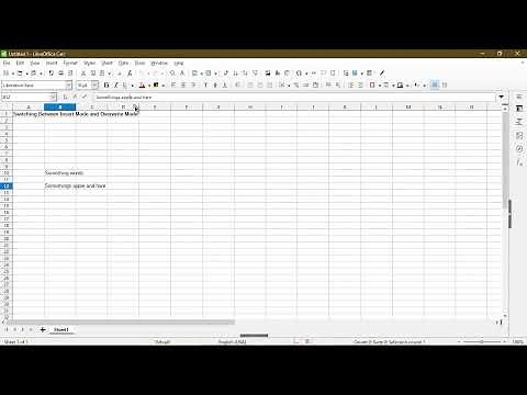 How to Switch Between Insert and Overwrite Mode in LibreOffice Calc