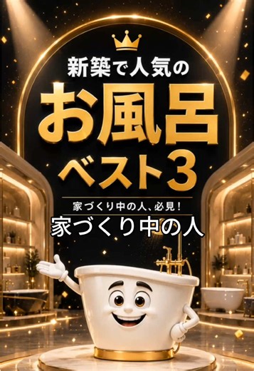 【プロが選ぶ】新築で人気のお風呂 ベスト3 注文住宅で、意外と差が出るのがお風呂選び。 プロが評価する人気の浴室TOP3をご紹介します。 ▼ 第3位:パナソニック オフローラ スゴピカ素材で、傷にも汚れにも強く掃除がラク。 オプションの