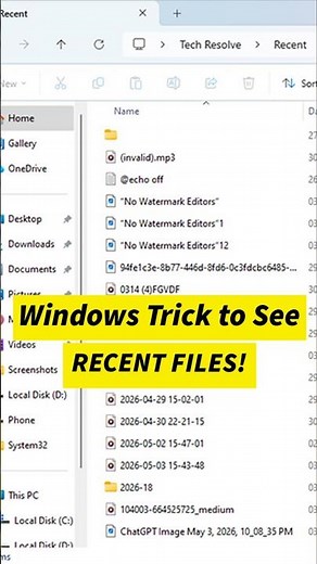 Hidden Windows Trick That Shows EVERYTHING You Opened🔥