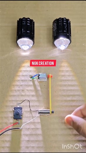 Mini Motor LED Experiment 🔋 Easy Science Project #shorts #ngkcreation