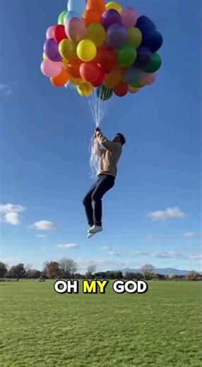 🎈🤣 Homemade Balloon Airship! He Actually Flew!