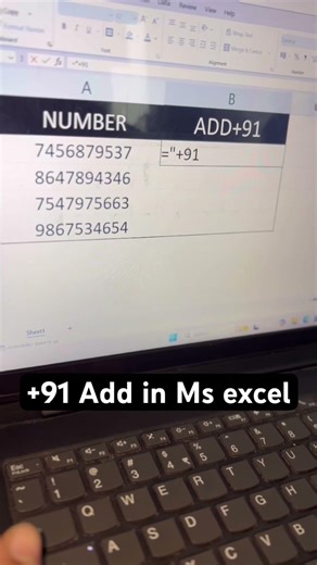 +91 Add in Ms Excel #viral #shorts #shortsfeed #excel #computer #computerzone