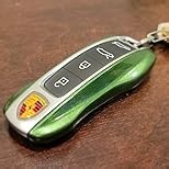 AeroBon 3-Piece Painted Key Fob Cover Compatible with Porsche Key Shell, Key Fob Shell Replacement (MK2, Shark Blue)