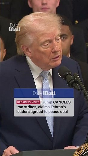 Trump CANCELS strikes as he claims Iran's leaders agreed to peace deal