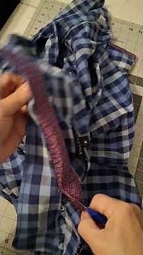 Removing shirt collar to make ruffle collar