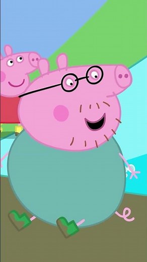 Peppa Jumps in the BIGGEST Muddy Puddle Slide #peppapig #shorts