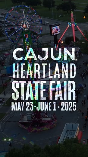 Get ready to take a screenshot of this year's Cajun Heartland State Fair schedule starting Friday, May 23rd! Gates open at 5pm 🎡🍿🎶🎠 | Lafayette, Louisiana