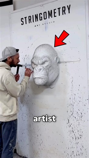 He Turns Nails and String Into Glass Like Sculptures