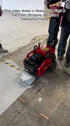 Easiest Way To Remove Tough Floor Coverings! 🛠️ #FloorScraper #IndustrialMachinery #Demolition