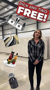 7.8K views |  Your dream countertops just got better!  Buy 30+ sq. ft. of countertop material and pick TWO free perks — like a granite lazy Susan, ½ HP disposal, free edge upgrade, or stainless 50/50 sink. | National Design Mart | Facebook