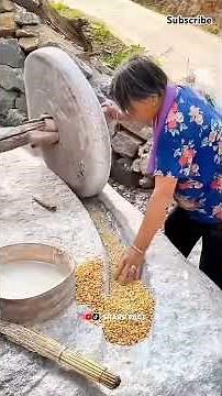 Traditional Stone Mill Grinder #shorts