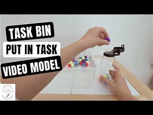 Task Bin Video Model: Put In Task | Pom-Poms in Container