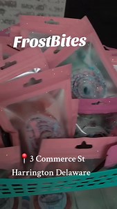 Only at FrostBites! Sour Sauce, Sour Blue Razz Gushers, Sour Strawberry Gushers, Sour Watermelons, Cotton Candy Fruit by the Foot & so much more!! 📍3 Commerce St Harrington Delaware #Delaware #sourchallenge #viralcandy #fyp #SourPickleChallenge | FrostBites