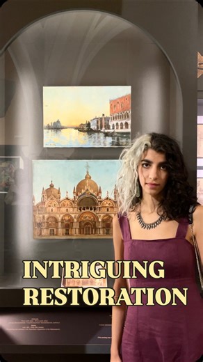 Lusiné Tumanian on Instagram: "The artwork by unknown author entered conservation in a ruined condition. There was extensive loss of canvas; unsecured fragments of ground and paint layers with areas of loss; darkened varnish; surface dirt; and mold. Two edges of the canvas had been cut, and the painted surface had been wrapped around the sides of the stretcher. I worked using traditional methods of oil painting conservation, but the artwork did not respond to my interventions as it normally sho