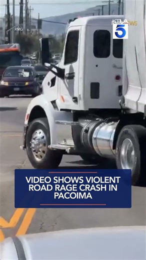 Video shows violent road rage crash in Pacoima