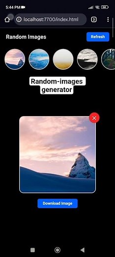 Simple Random Image Generator with Refresh & Download Feature 🚀 | HTML CSS JS !