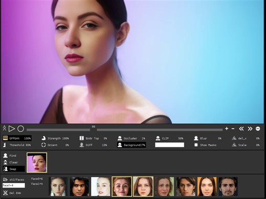 一个换脸工具——Rope，不久前发布了Ruby版本，性能获得了大幅提升