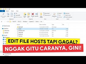 NGGAK BISA ASAL-ASALAN! Begini Cara Edit File Hosts | How to Edit and Save Hosts File
