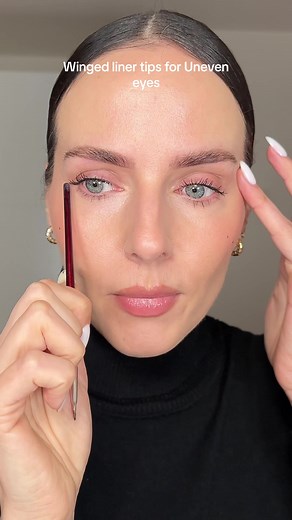 Winged Liner Tutorial for Uneven Eyes