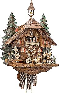 Cuckoo Clock with Moving Dancers, Musicians and Beer Drinkers