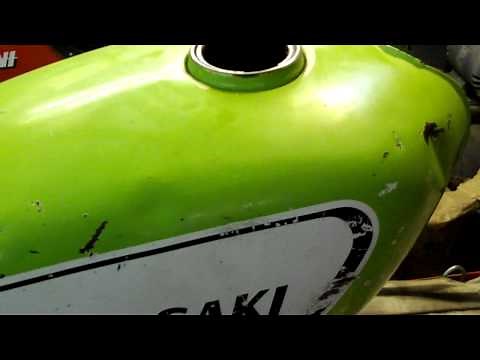 Oakys Garage: Motorcycle Gas Tank Restore Re-line liner Seal F81E Kawasaki