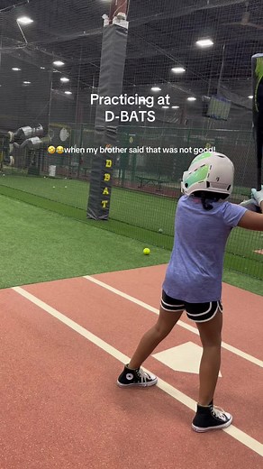 Practing hitting at D-BAT! #dbat #softball #softballlife #fastpitch #tiktoksports #sportstiktok #softballlove #batterbatter #🥎 #10u #practicemakesprogress #practicepracticepractice #softballdrills #battingcages #softballgirl #softballfyp #humor #softballfun #determination
