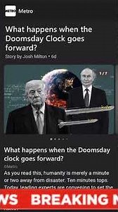 What happens when the Doomsday Clock goes forward? #news #shorts